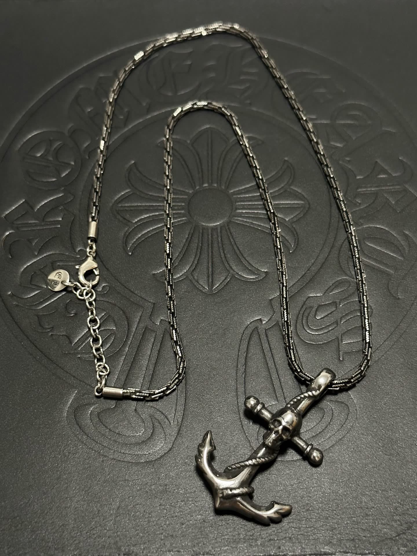 Chrome Hearts Silver Anchor Pendant Necklace